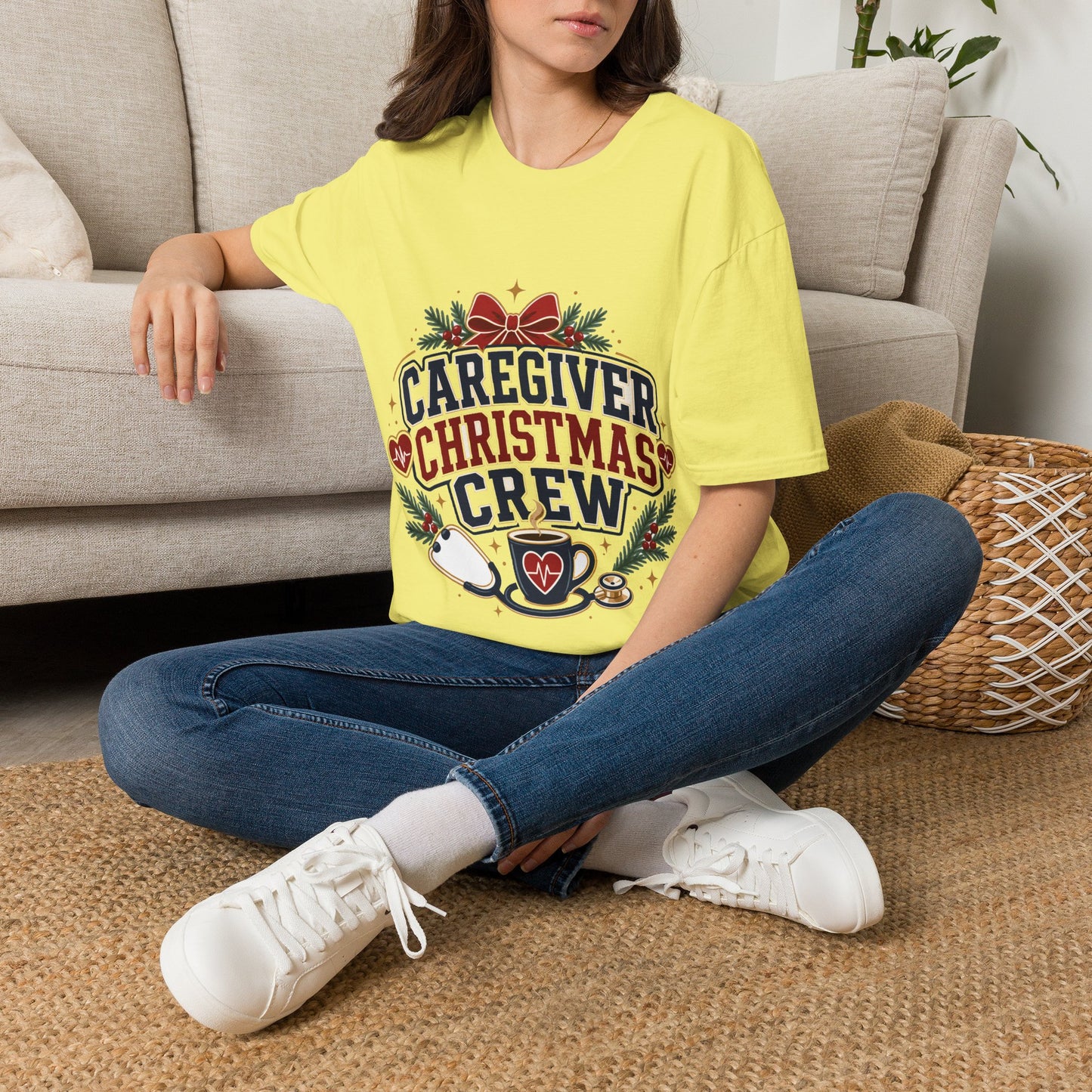 Caregiver Christmas Crew T-Shirt — Holiday Nurse & Caregiver Gift