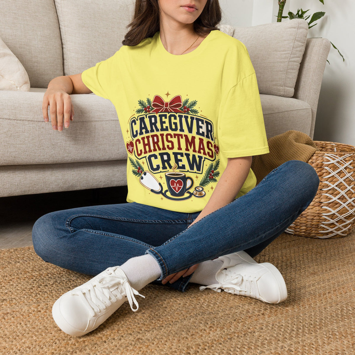 Caregiver Christmas Crew T-Shirt — Holiday Nurse & Caregiver Gift
