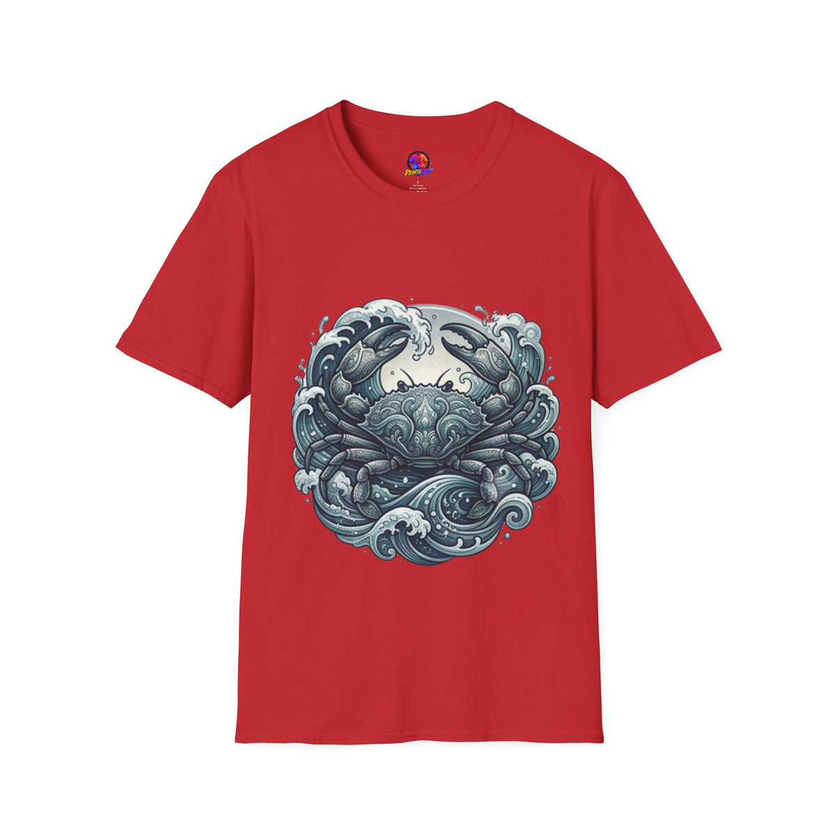 Crab and Waves Graphic T-Shirt — Coastal Oceanic Nautical Tee