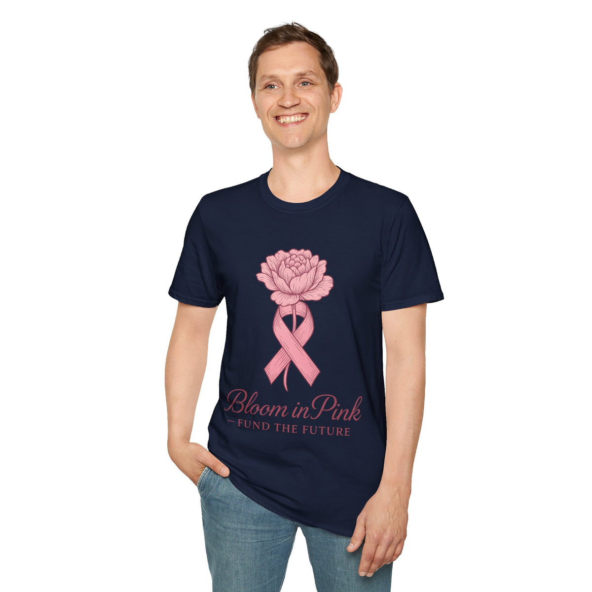 Bloom In Pink Ribbon Rose Graphic Tee, Elegant Breast Cancer Awareness T-Shirt - Trending Now - September 2026