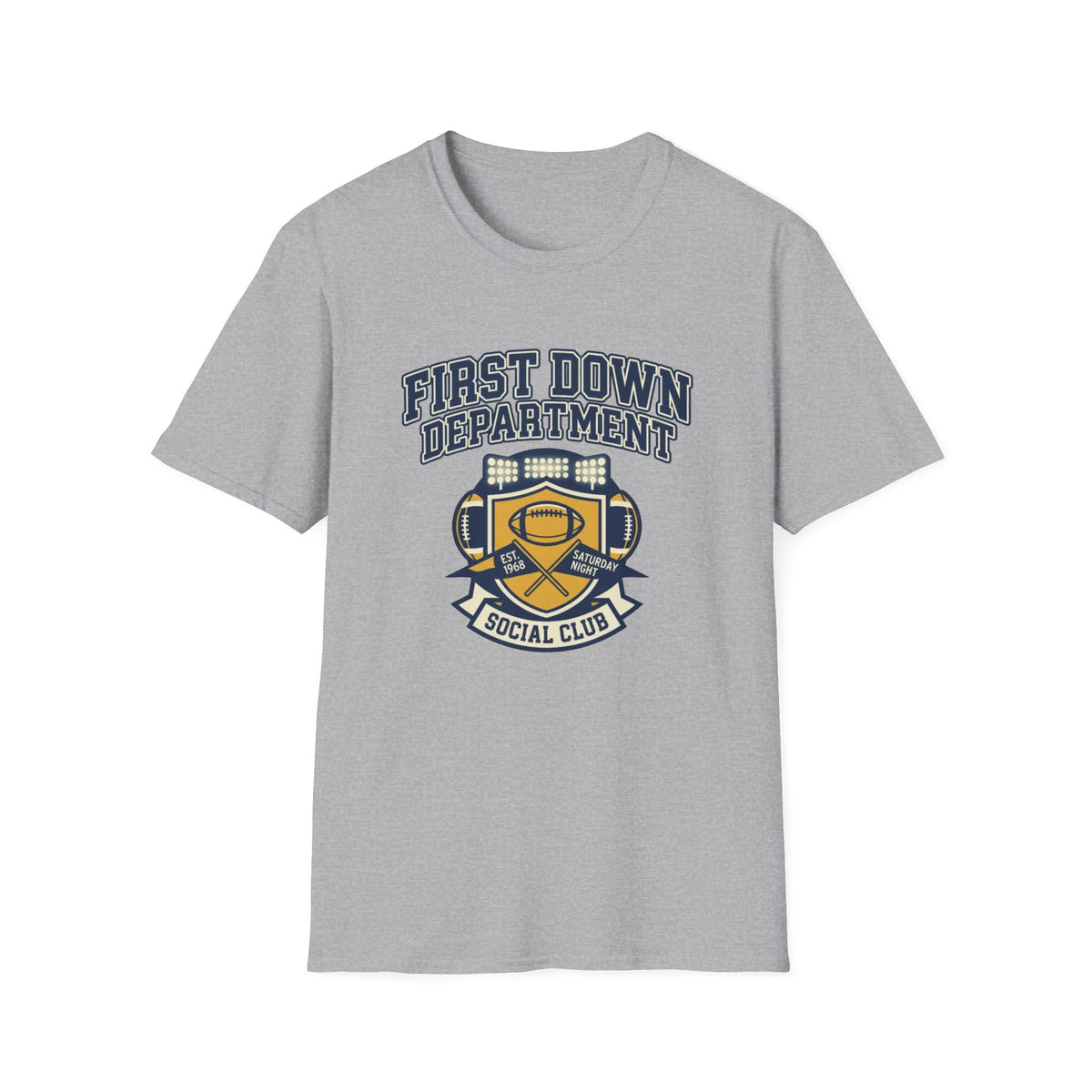 First Down Department Football Crewneck T-Shirt - Trending Now - August 2026