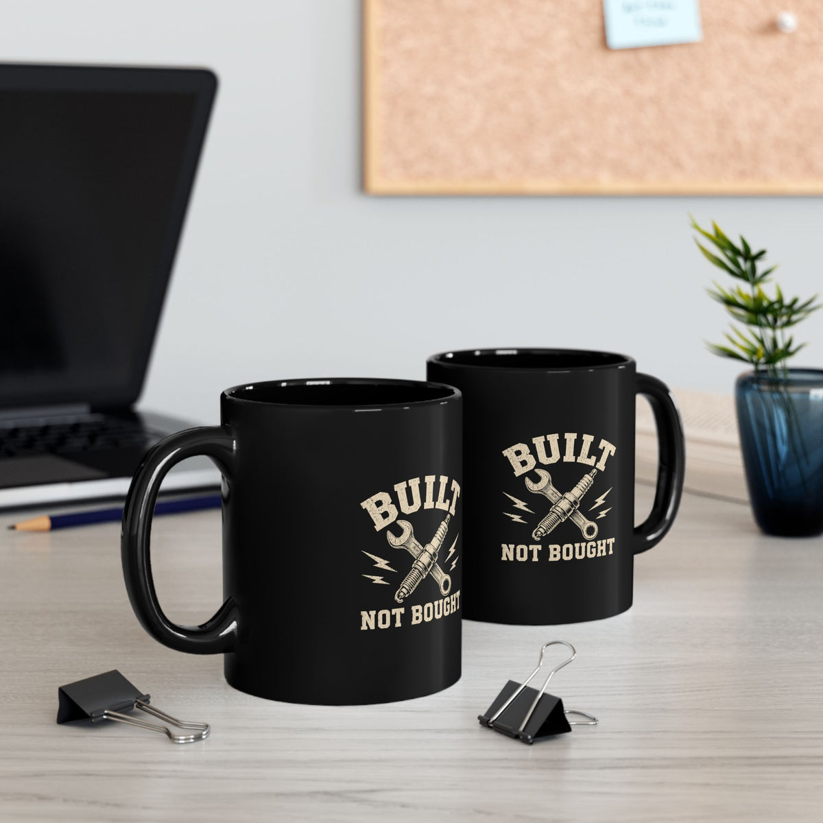 Milo Bailey Dog Dad Mom Built Not Bought Mug — Mechanic Coffee Cup for DIY Car Enthusiasts
