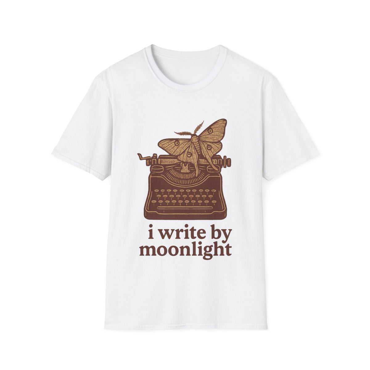 Typewriter Cat 'Write by Moonlight' T-Shirt- Trending Now - September 2026