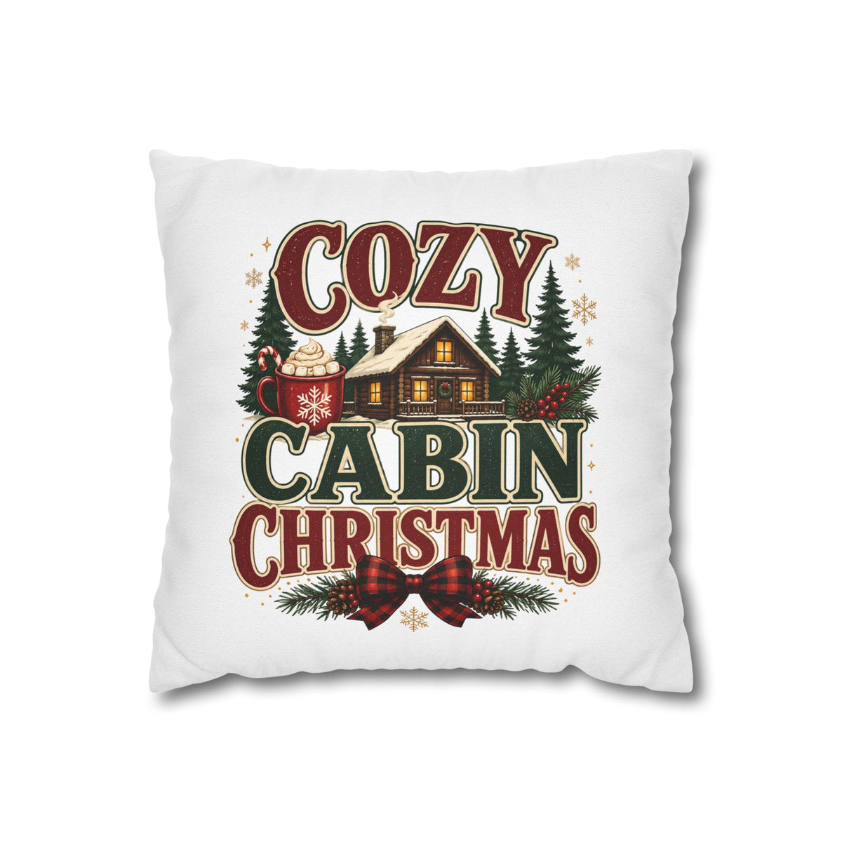 Christmas Cozy Cabin Christmas PillowcasePillowcase