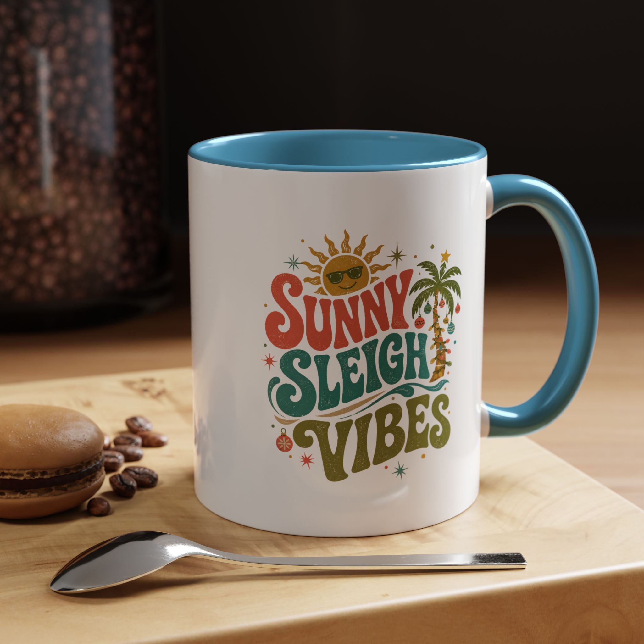 Modern Day Christmas Sunny Sleigh Vibes Coffee Mug