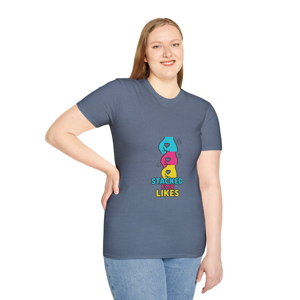 Stacked Likes T-Shirt — Cute Colorful Social Media Hearts Graphic Tee - Trending Now - October 2026