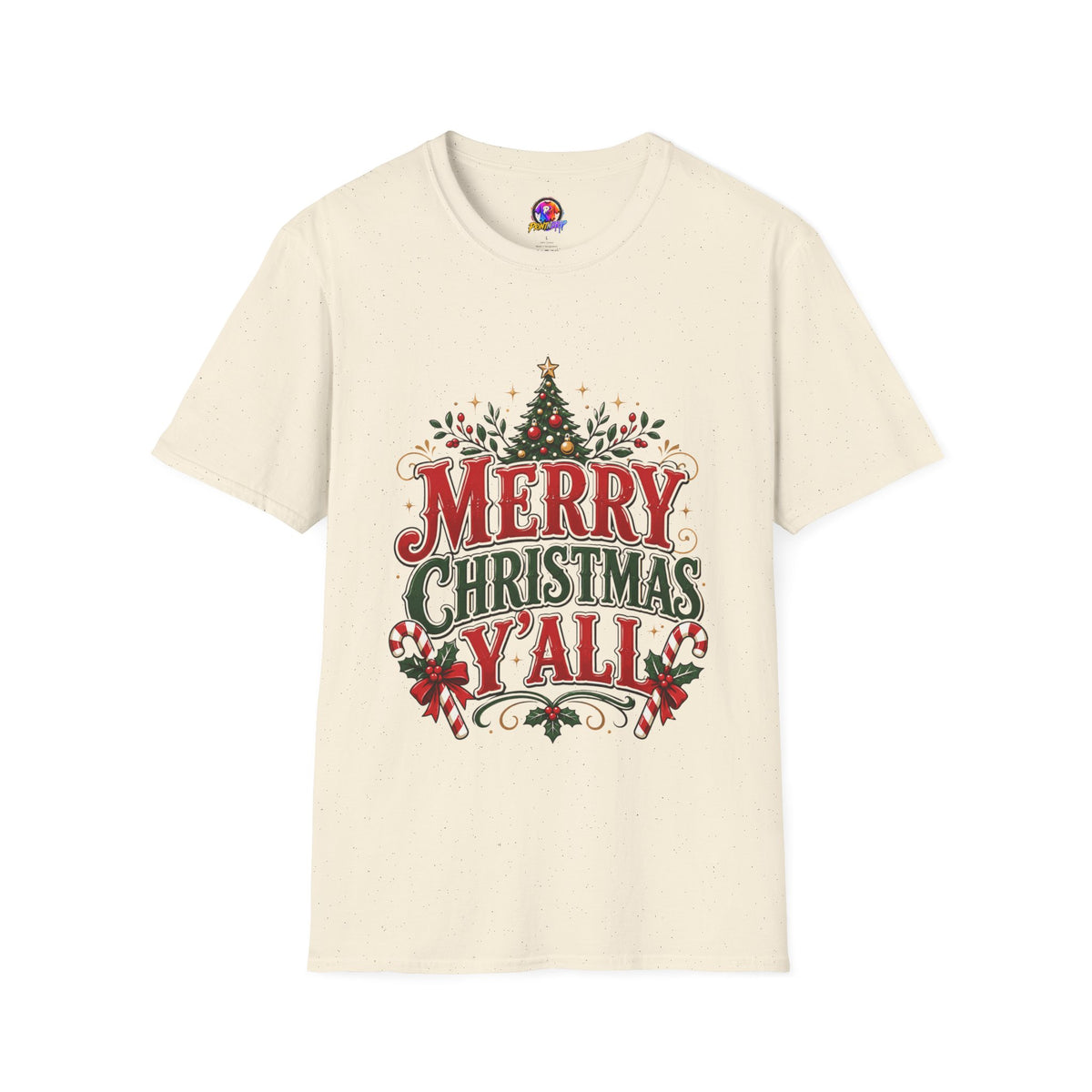 Merry Christmas Y'all T-Shirt — Festive Holiday Tree Tee