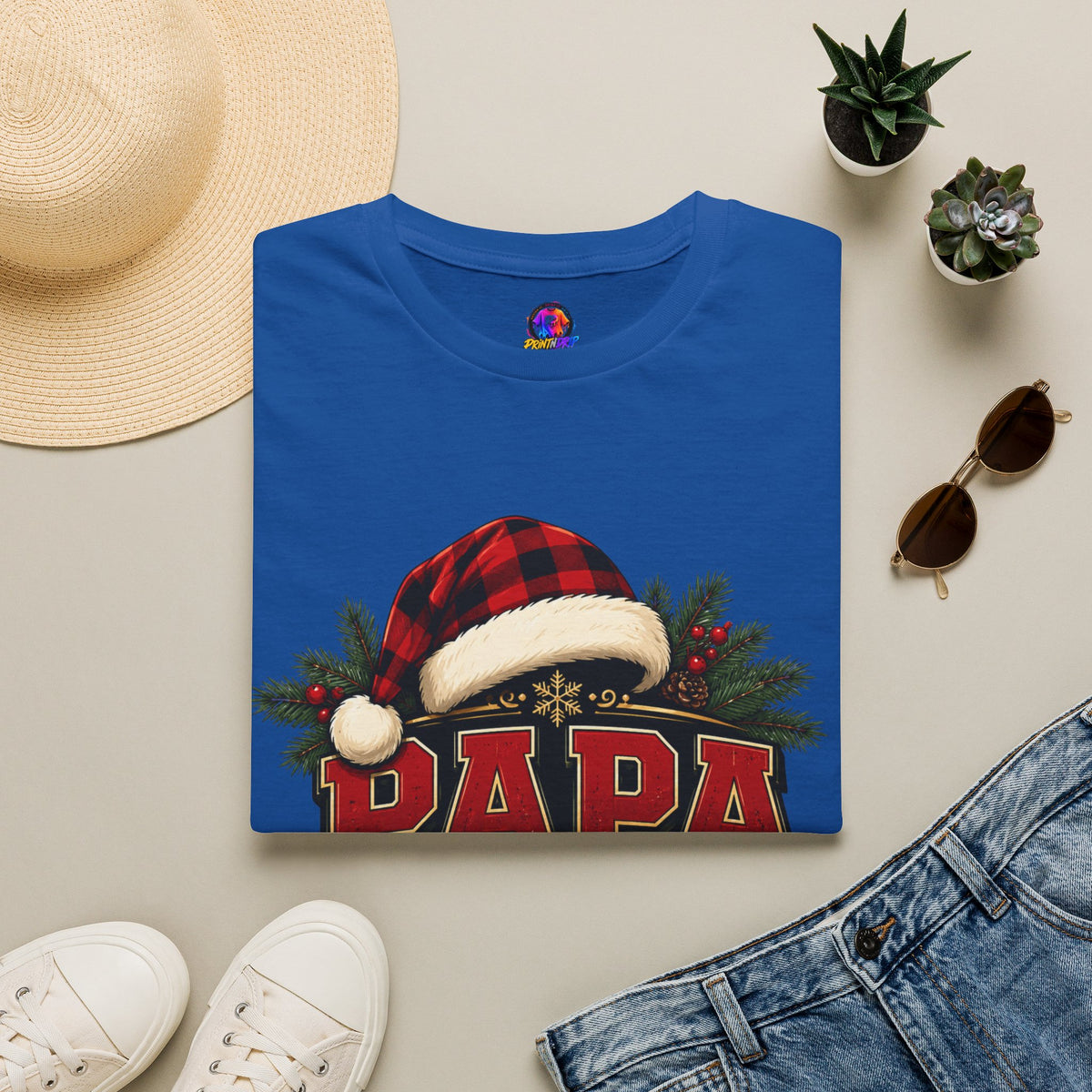 Papa Claus T-Shirt — Festive Holiday Dad Christmas Tee