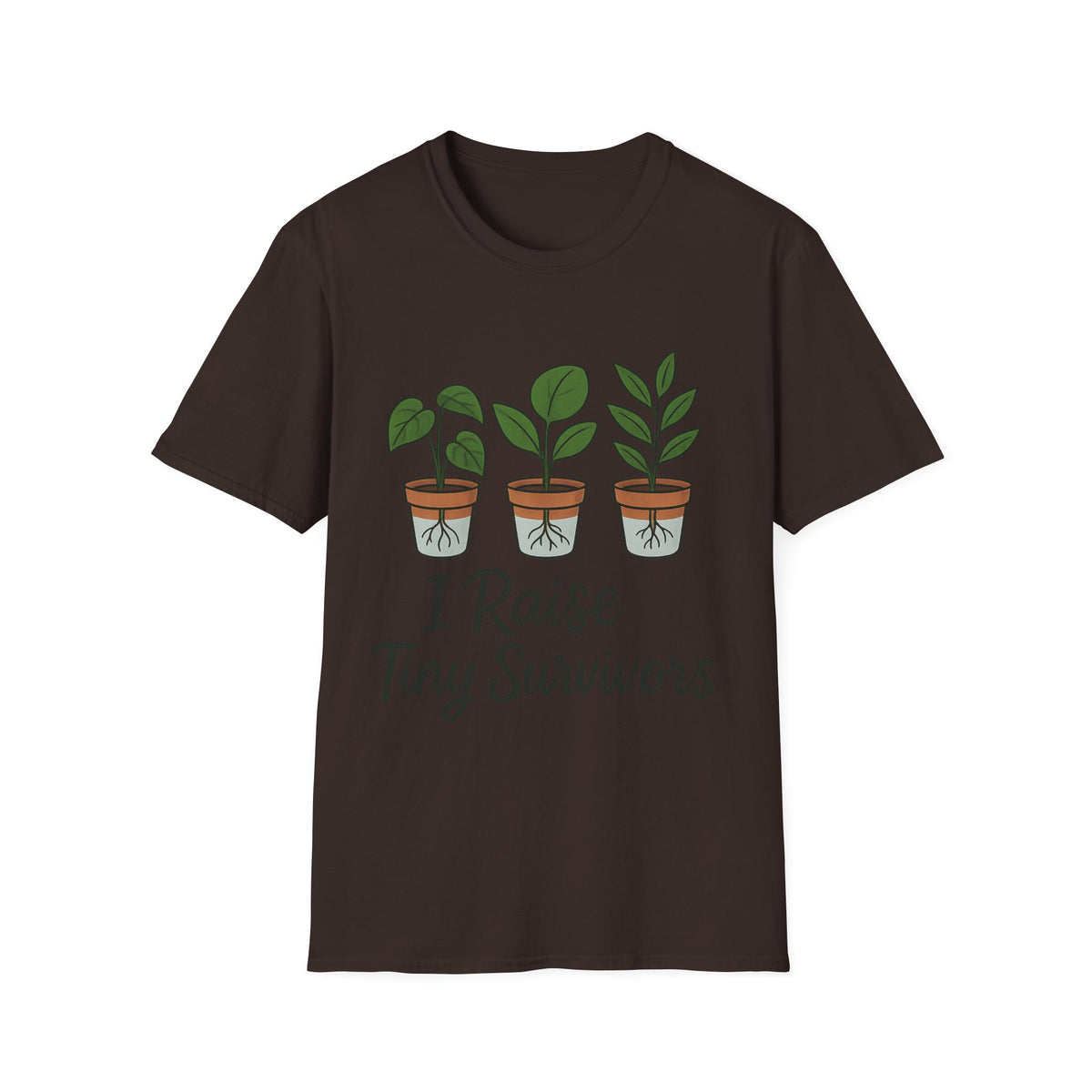"I Raise Tiny Survivors" Funny Plant Parent Tee - Cute Houseplant Gardener Slogan White T-Shirt - Trending Now - September 2026