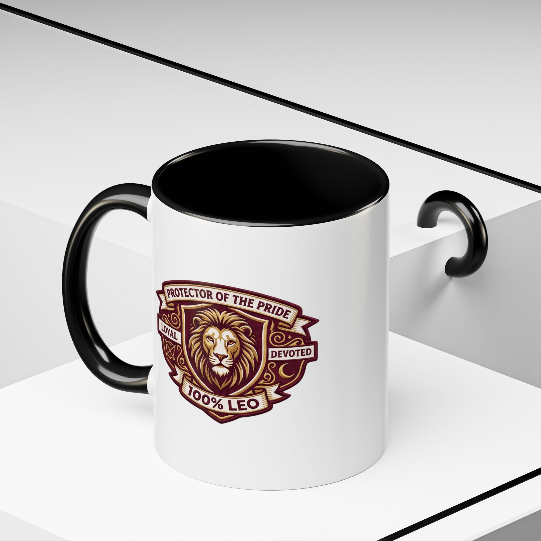 Leo Zodiac Coffee Mug — "Protector of the Pride" Lion Design (11/15 oz)