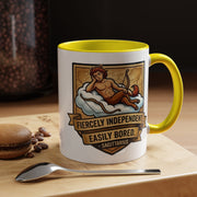 Sagittarius Coffee Mug — "Fiercely Independent, Easily Bored" Zodiac Accent Mug (11/15 oz)