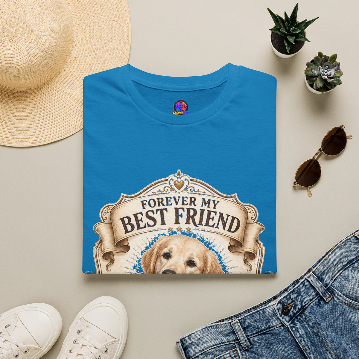 Forever My Best Friend Golden Retriever T-Shirt — Personalized Pet Memorial Tee