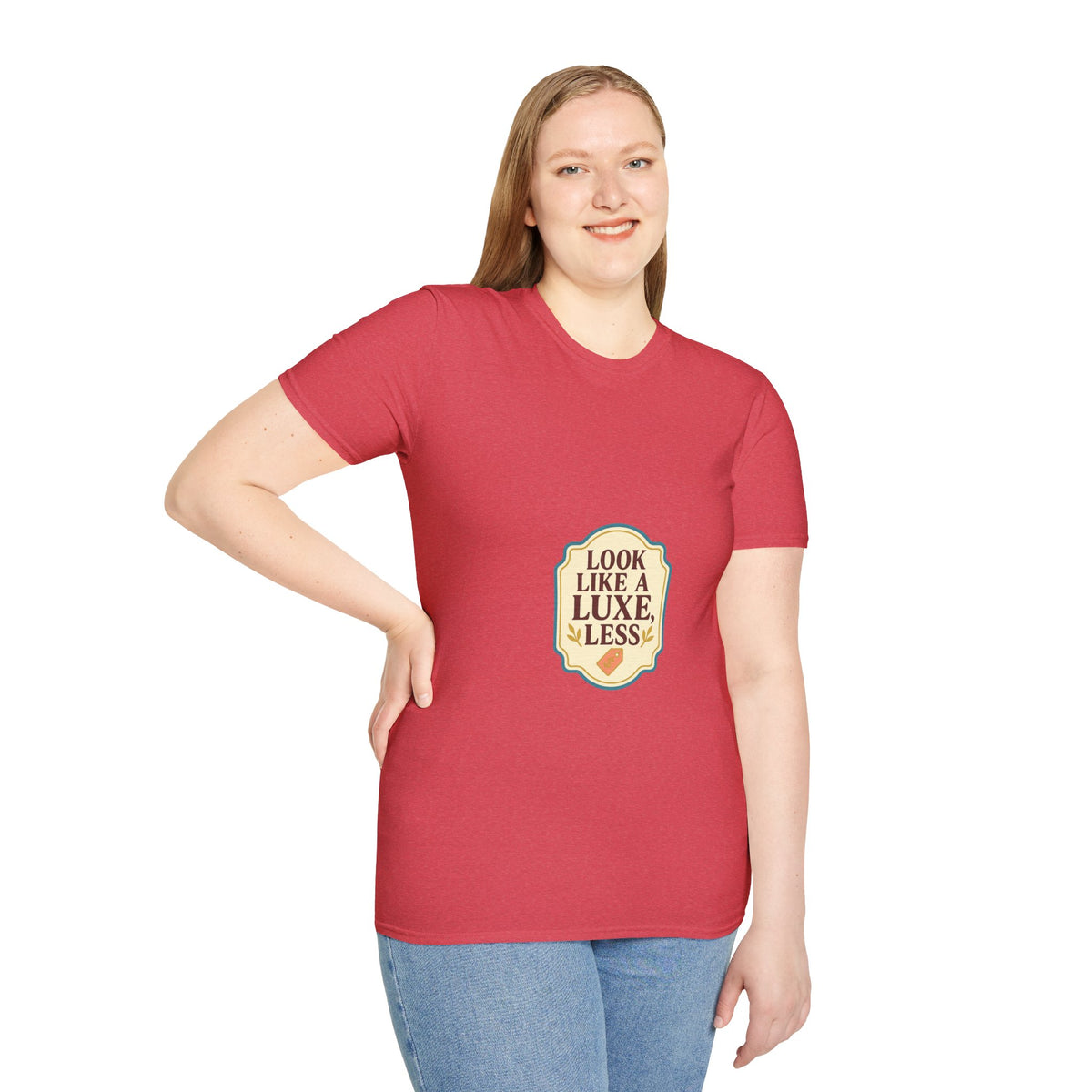 T-Shirt — "Look Like a Luxe Less" Retro Badge Graphic Tee - Trending Now - October 2026