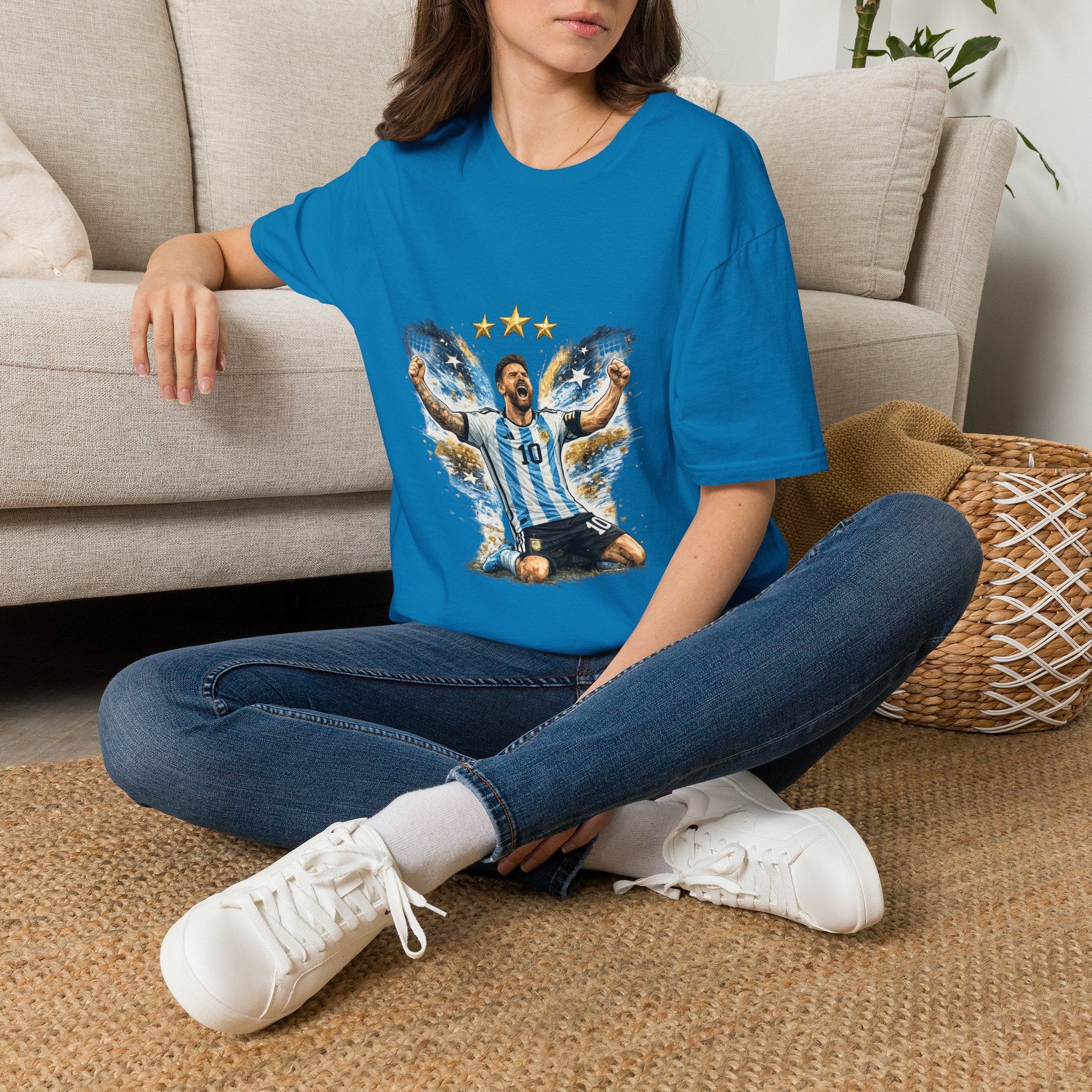 Argentina Soccer Legend Argentina T-Shirt — Celebratory Messi Design