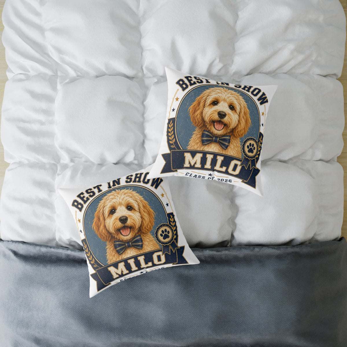 Best in Show Personalized Dog Pillow — Milo Bailey Dog Dad Mom  Milo Custom Pet Throw Pillow