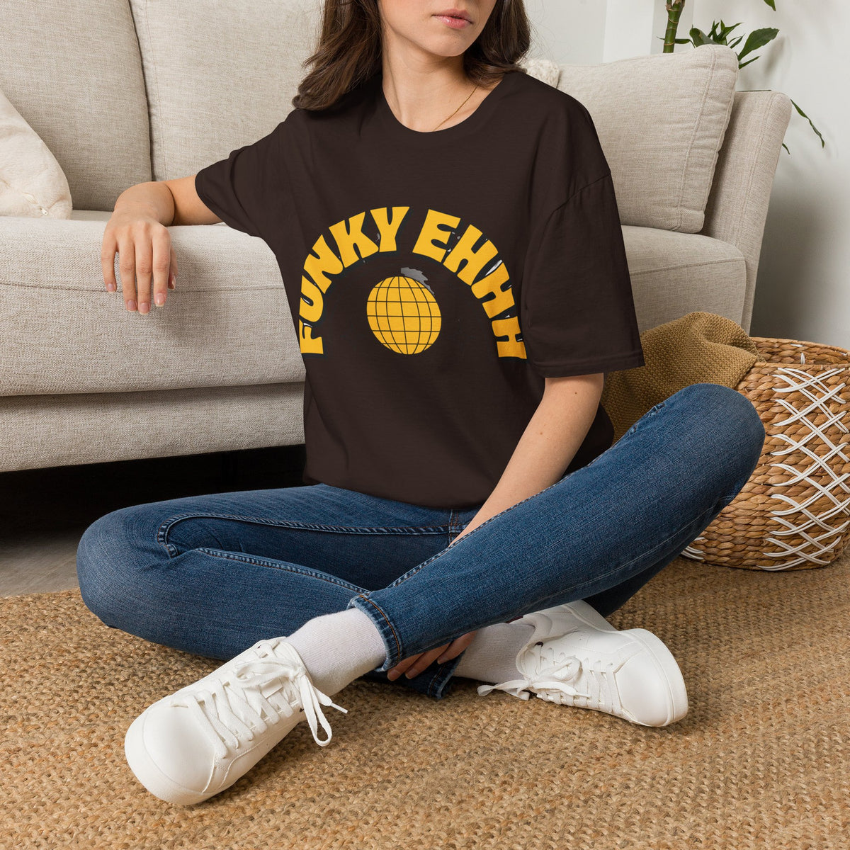 Funky Ehhh T-Shirt — Retro Yellow Disco Graphic Tee - Trending Now - August 2026