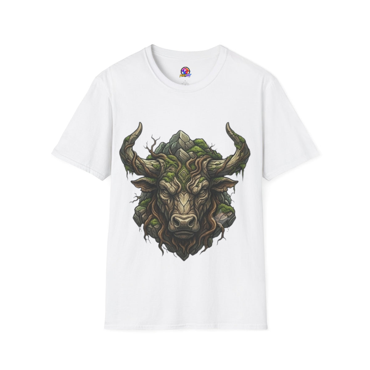 Taurus Greenman Bull T-Shirt — Nature Spirit Woodland Bull Graphic Tee