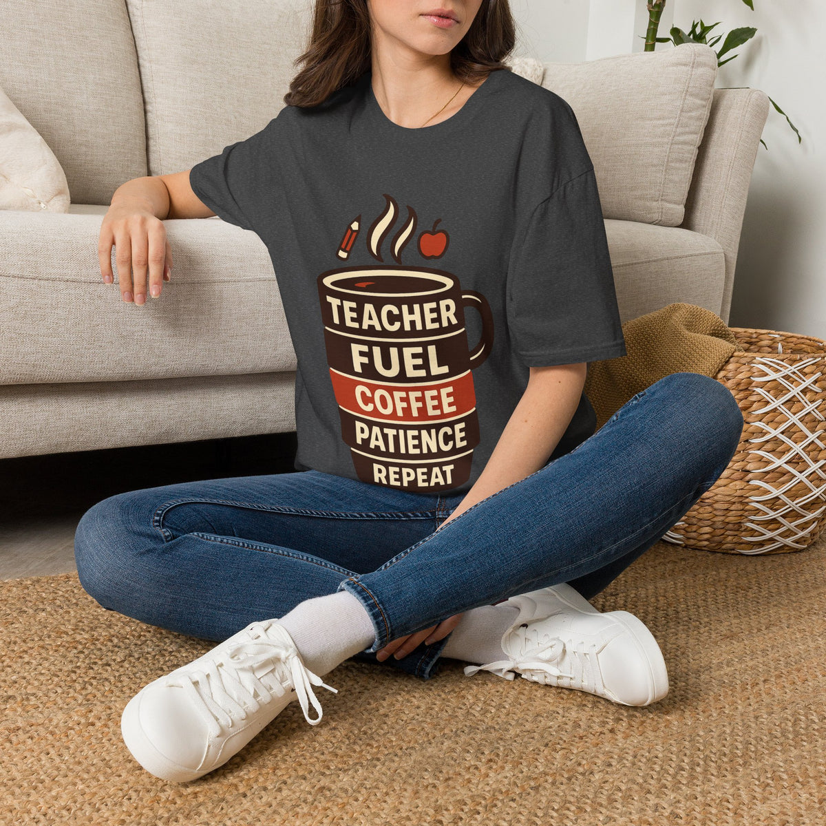 Teacher Fuel Coffee T-Shirt — 'Teacher Fuel: Coffee, Patience, Repeat' Shirt - Trending Now - August 2026