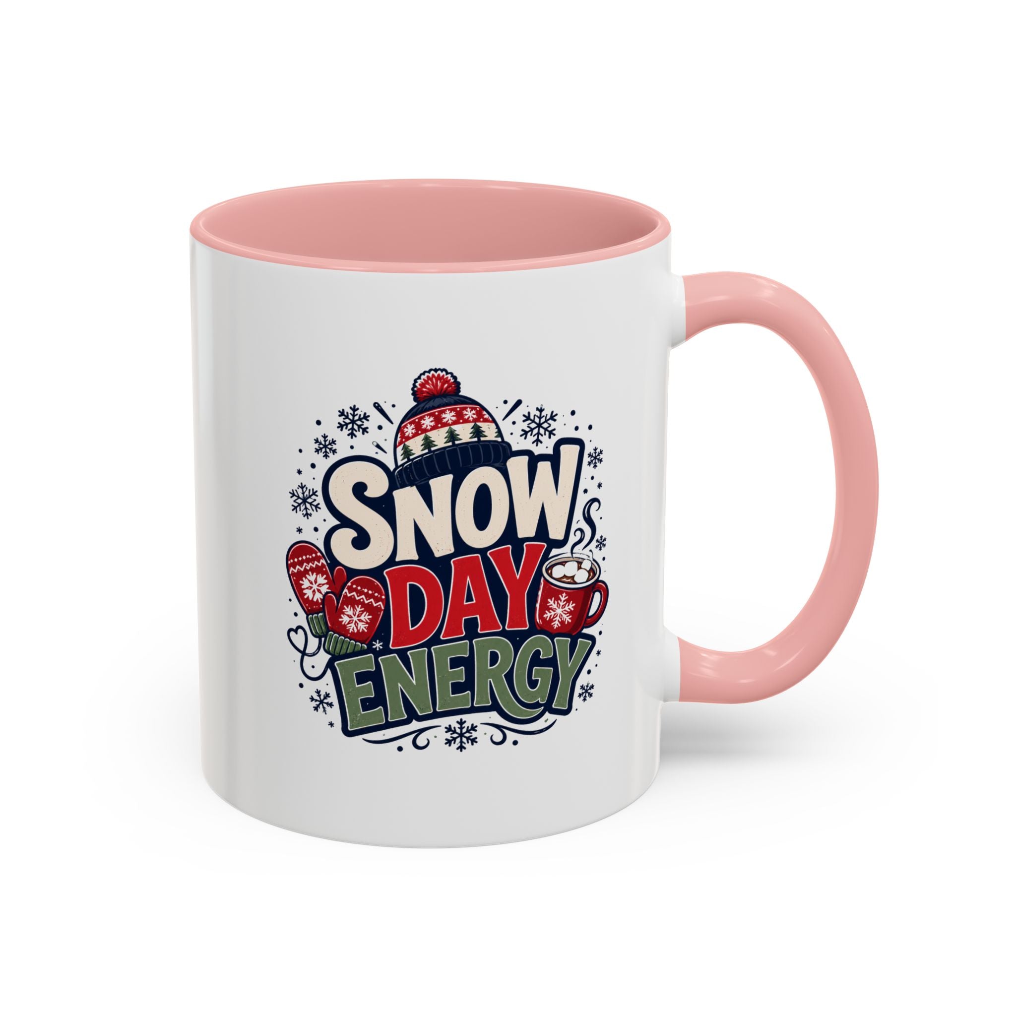 Snow Day Energy Coffee Mug — Winter Hot Cocoa Holiday Drinkware