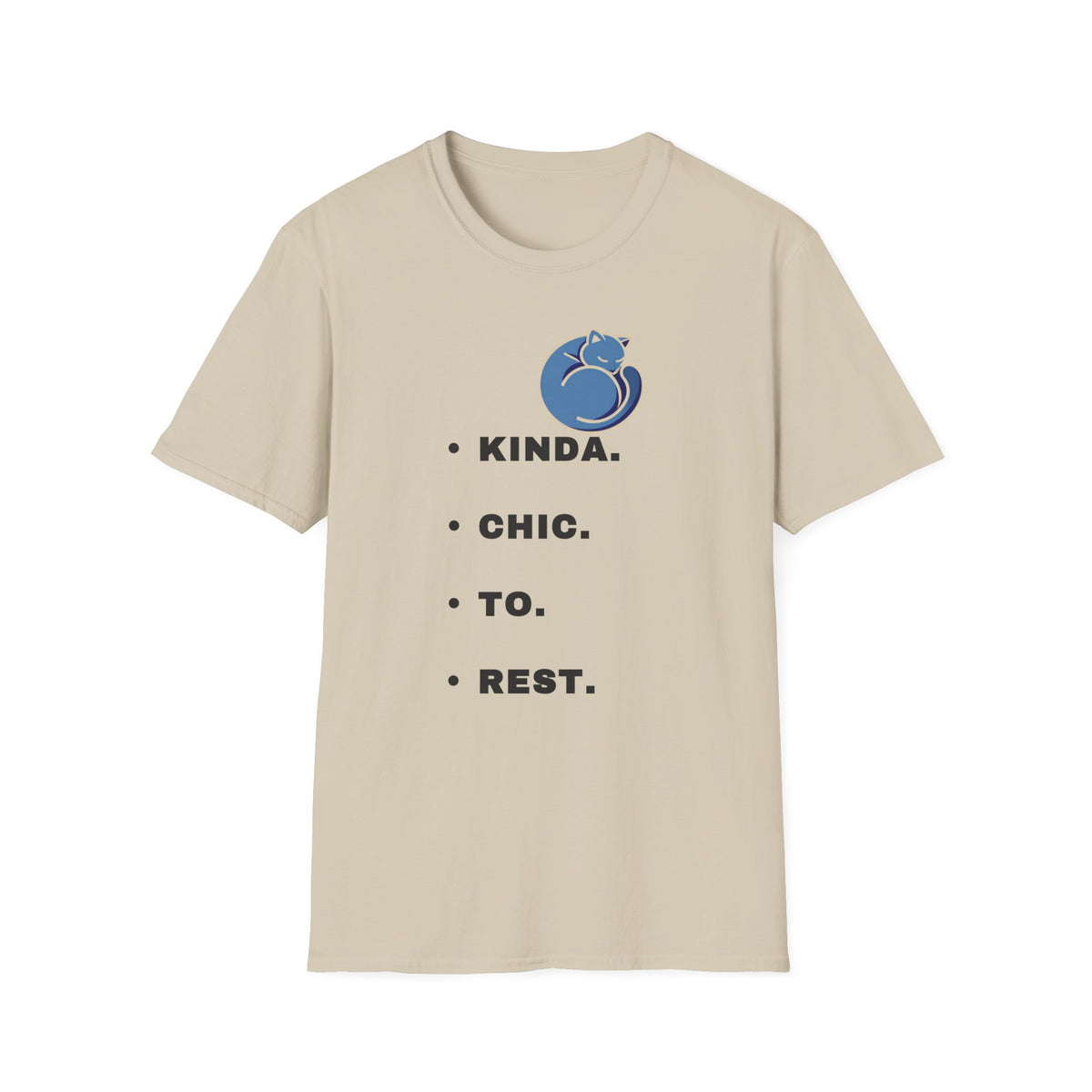 T-Shirt — "Kinda. Chill. To. Rest." Cat Graphic Relaxed Tee - Trending Now - September 2026