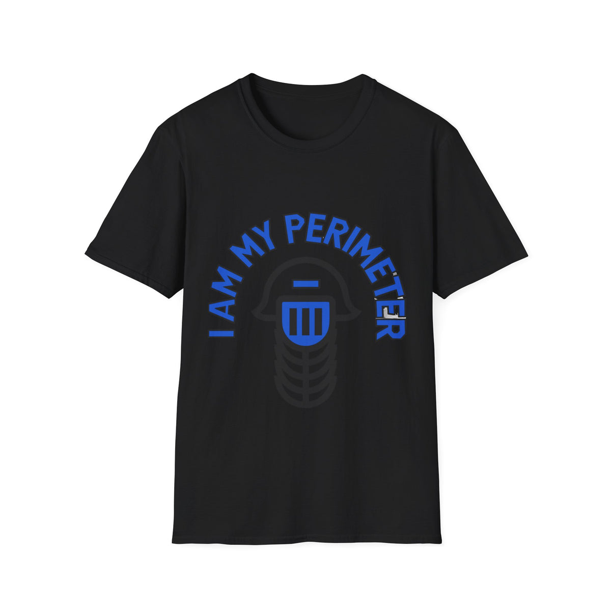 I Am My Perimeter Blue Jail Bars T-Shirt - Minimalist Graphic Quote Tee - Trending Now - September 2026