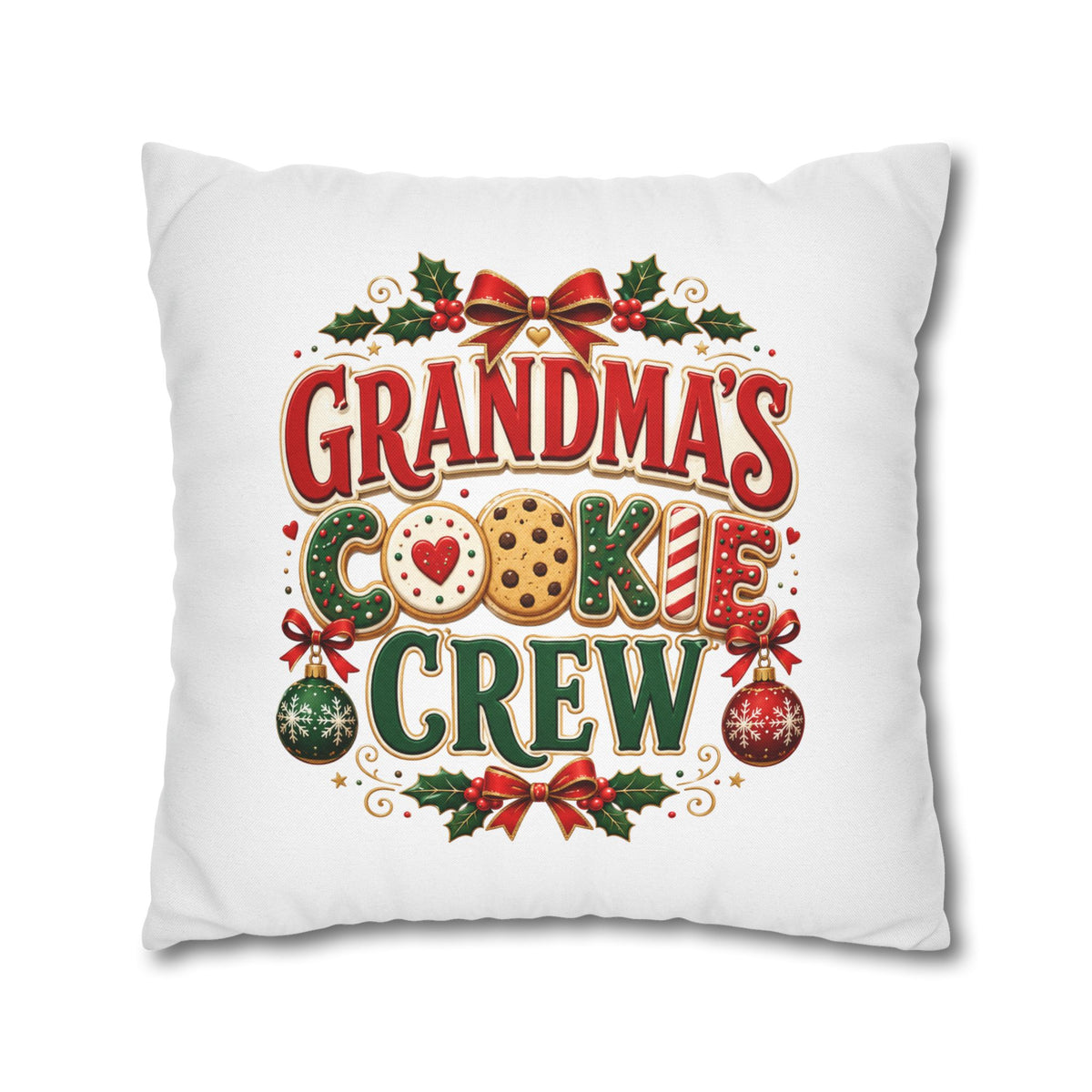 Grandma's Cookie Crew Christmas Pillowcase