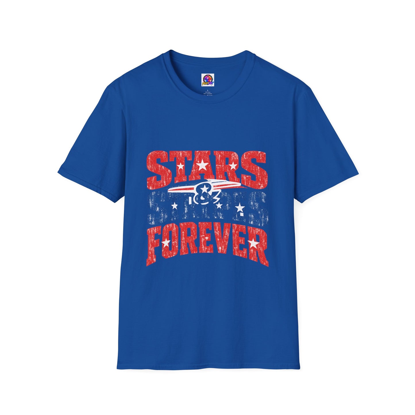 USA Stars & Stripes Forever T-Shirt — Patriotic Red White Blue Graphic Tee