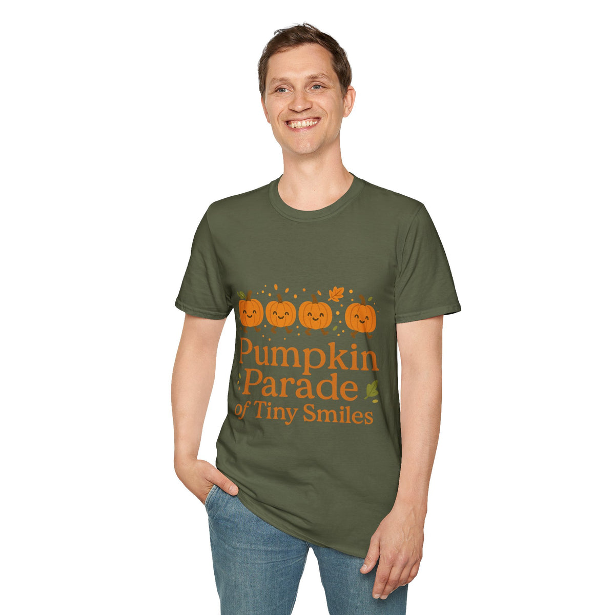 "Pumpkin Parade" Tiny Smiles Tee | Cute Fall Autumn Graphic T-Shirt - Trending Now - September 2026