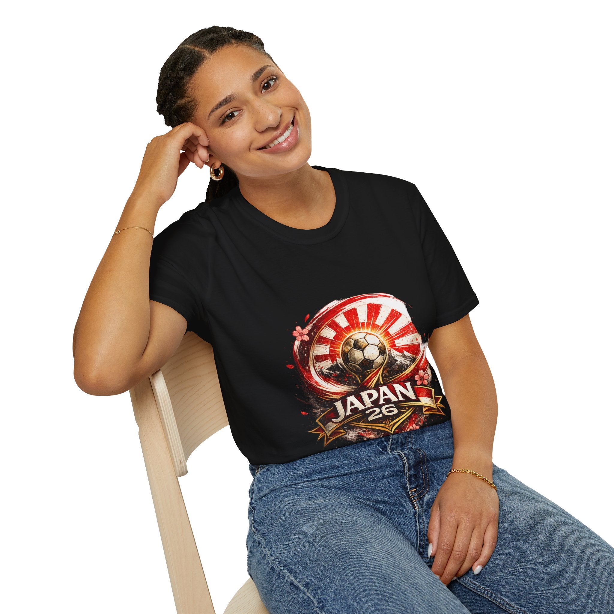 Japan Soccer T‑Shirt — Rising Sun Football Graphic