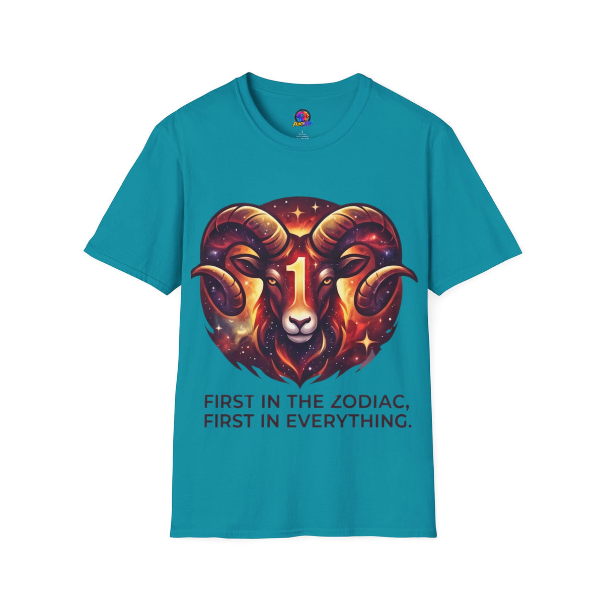 Aries Zodiac Ram Graphic T-Shirt — 'First in the Zodiac' Astrology Tee