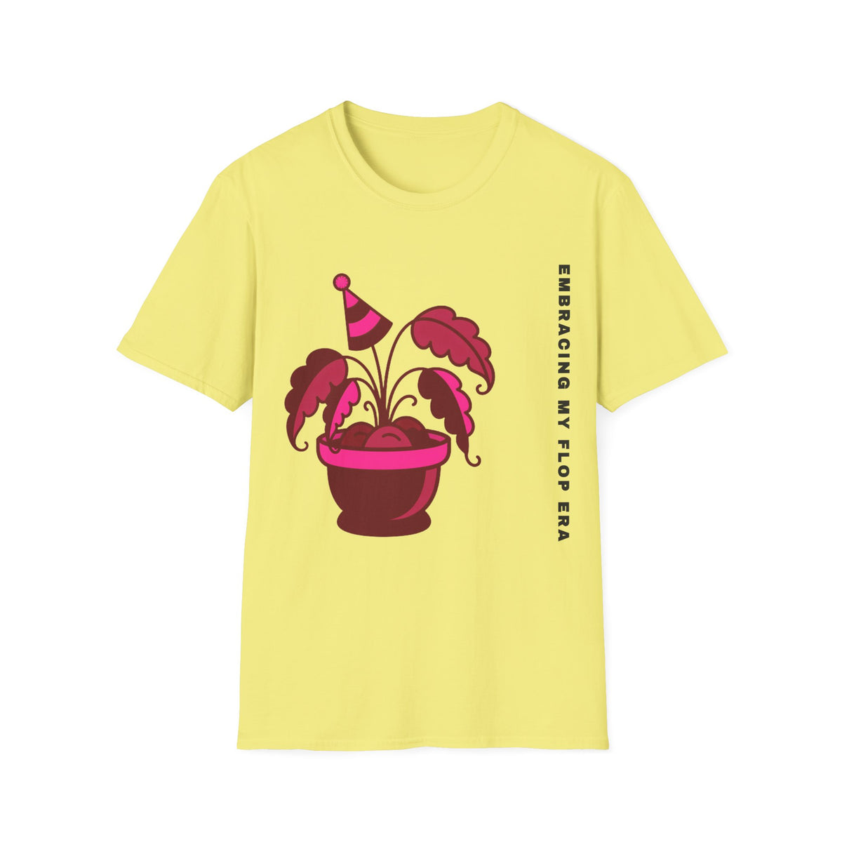Plant Party T-Shirt — "Embracing" Pink Potted Plant Graphic - Trending Now - September 2026