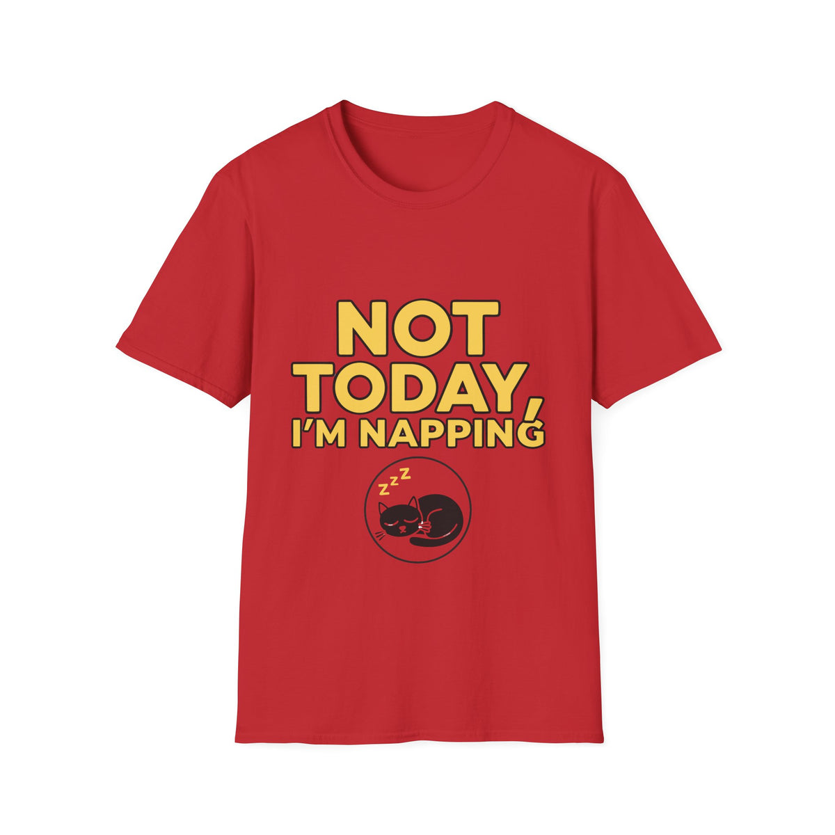 Not Today I'm Napping Sleeping Cat T-Shirt - Funny Lazy Animal Graphic Tee - Trending Now - September 2026