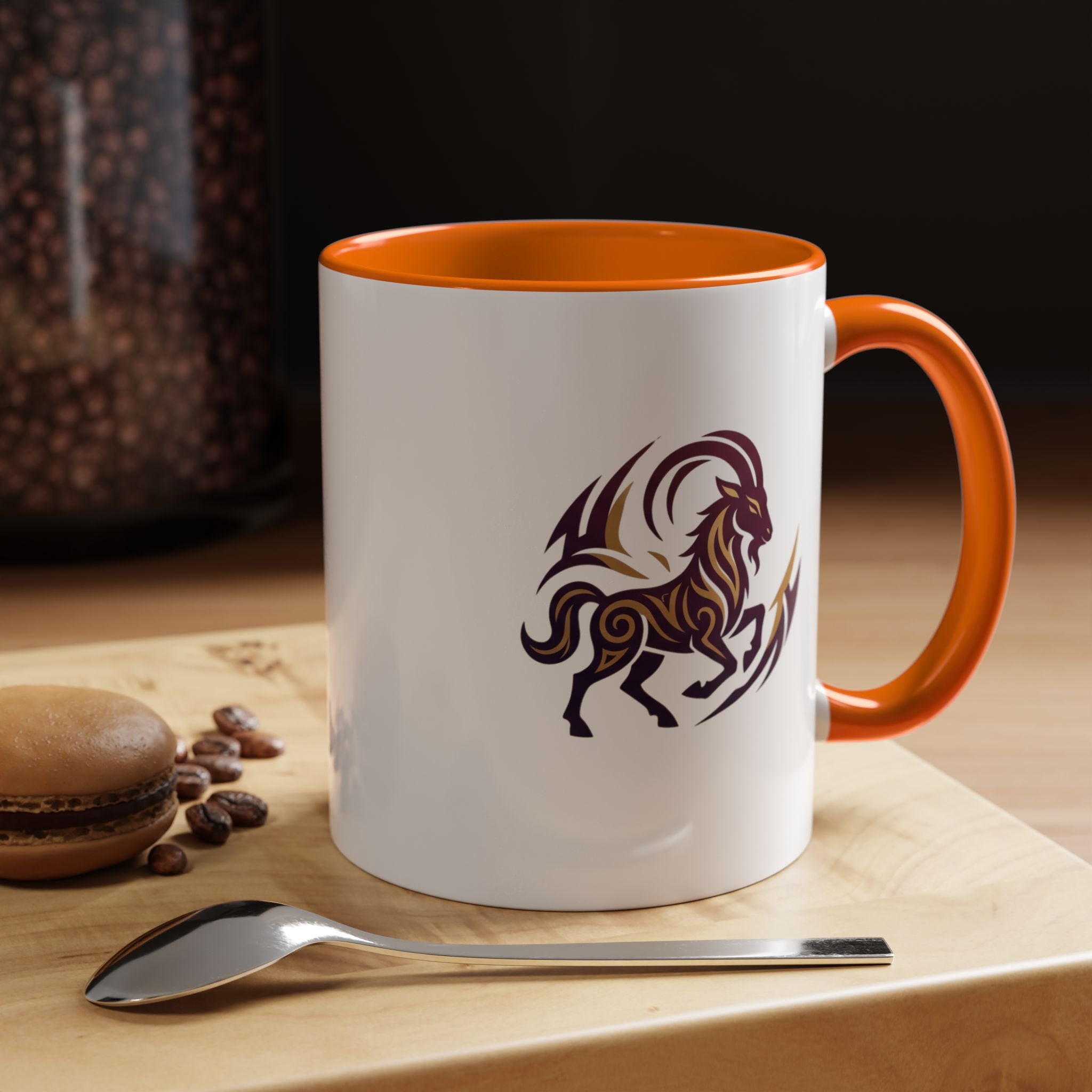 Capricorn Tribal Goat Accent Coffee Mug — Zodiac Horoscope Gift