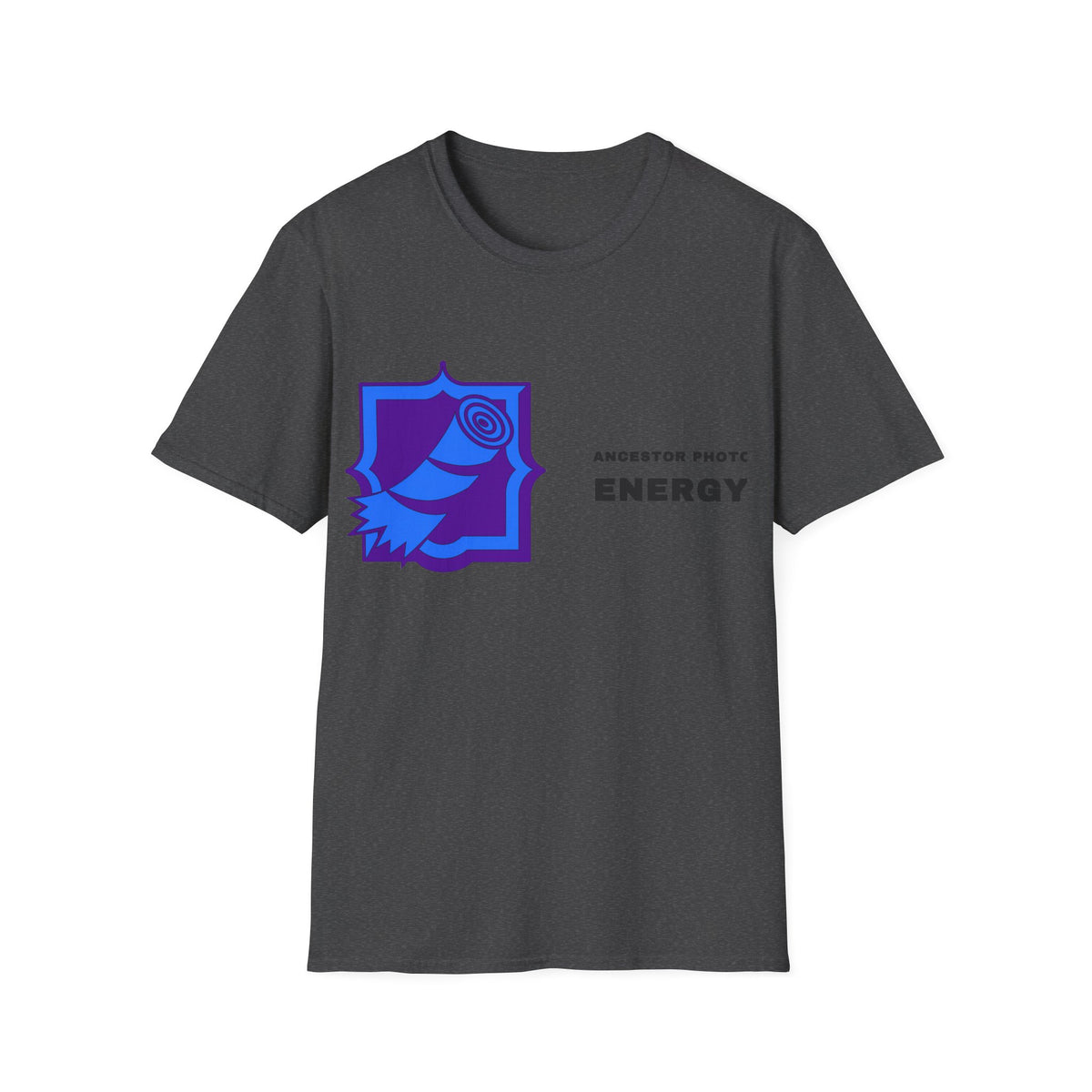 Rose Shield T-Shirt — Abstract Blue Rose Graphic Tee (Accent Text: 'ENERGY') - Trending Now - September 2026