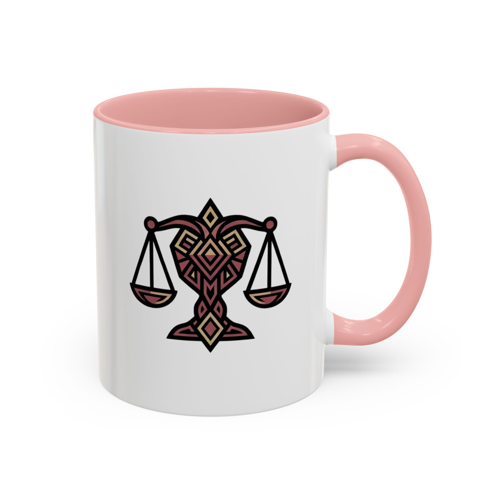 Libra Scales Accent Coffee Mug — Zodiac Balance Ceramic Mug