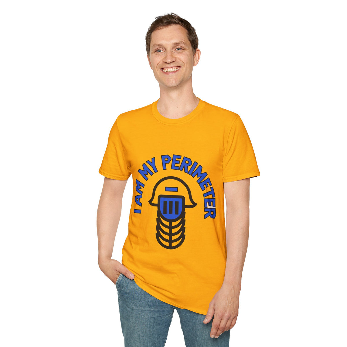I Am My Perimeter Blue Jail Bars T-Shirt - Minimalist Graphic Quote Tee - Trending Now - September 2026