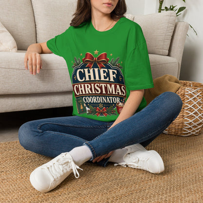 Christmas T-Shirt — "Chief Christmas Coordinator" Holiday Graphic Tee