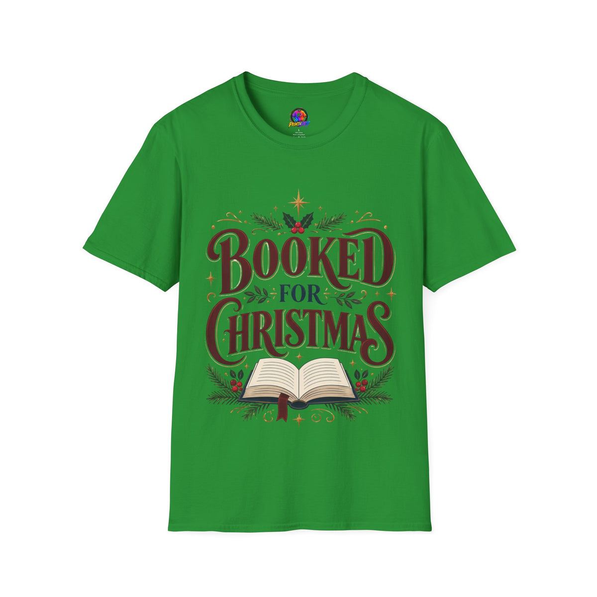 T-Shirt — "Booked for Christmas" Literary Holiday Tee