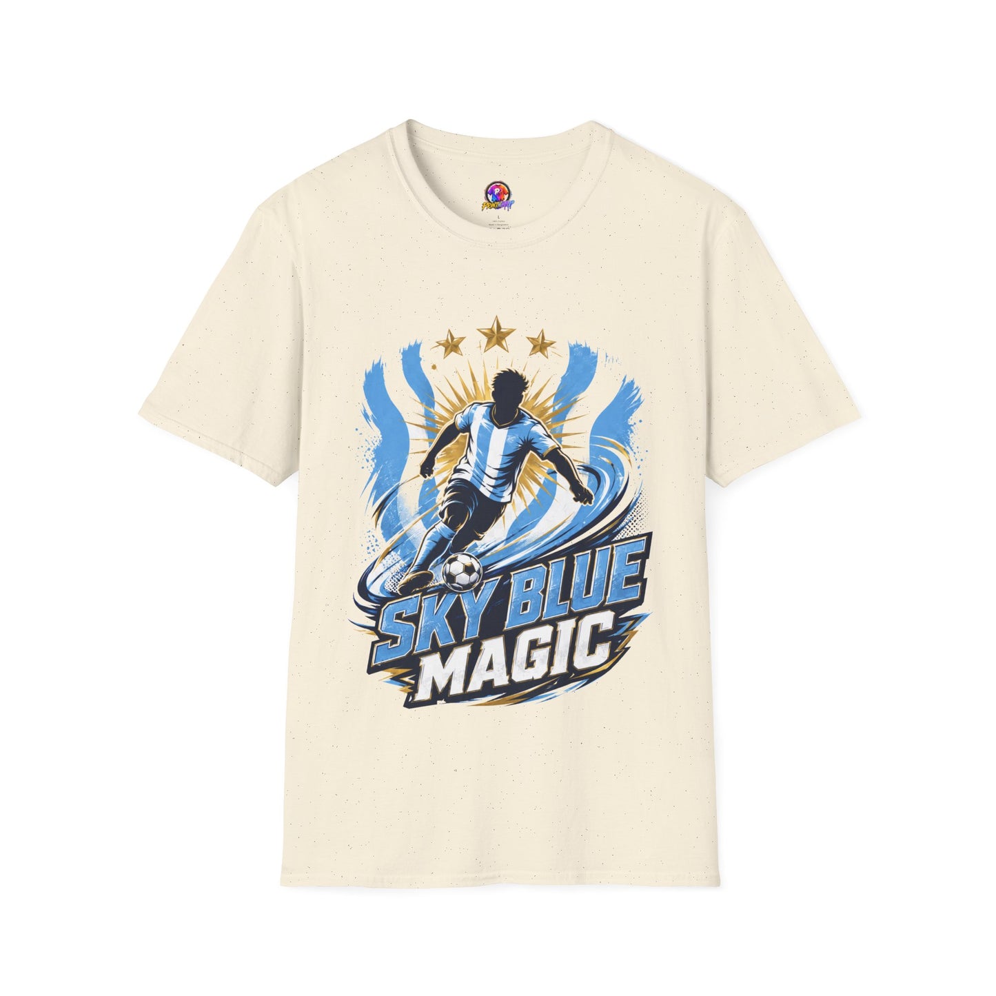 Argentina Sky Blue Magic Soccer T-Shirt — Argentinian Football Player Graphic Tee