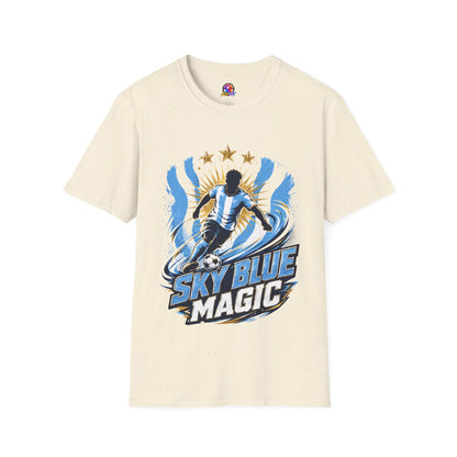Argentina Sky Blue Magic Soccer T-Shirt — Argentinian Football Player Graphic Tee