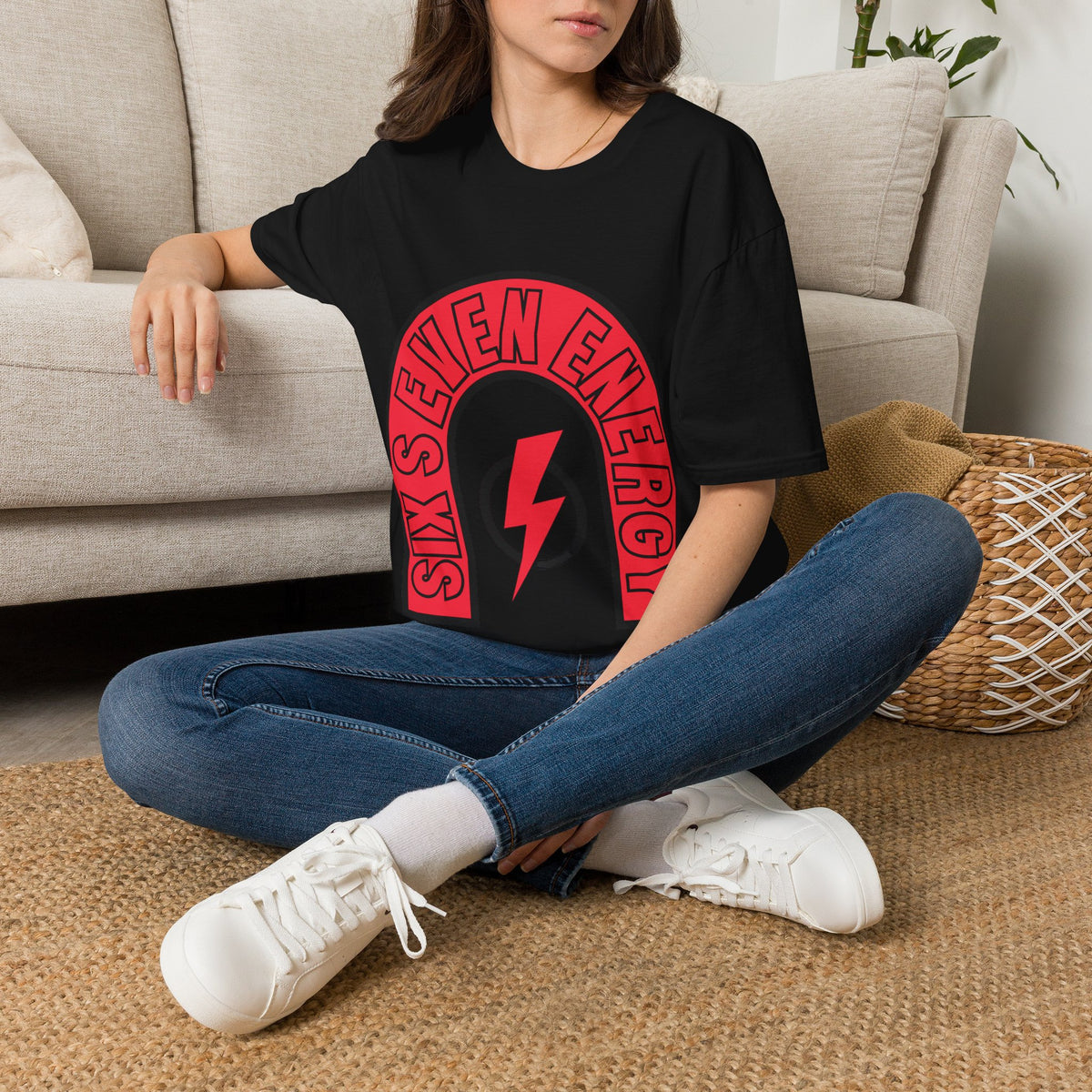 "Six Seven Energy" Lightning Bolt Graphic Tee - Trending Now - September 2026