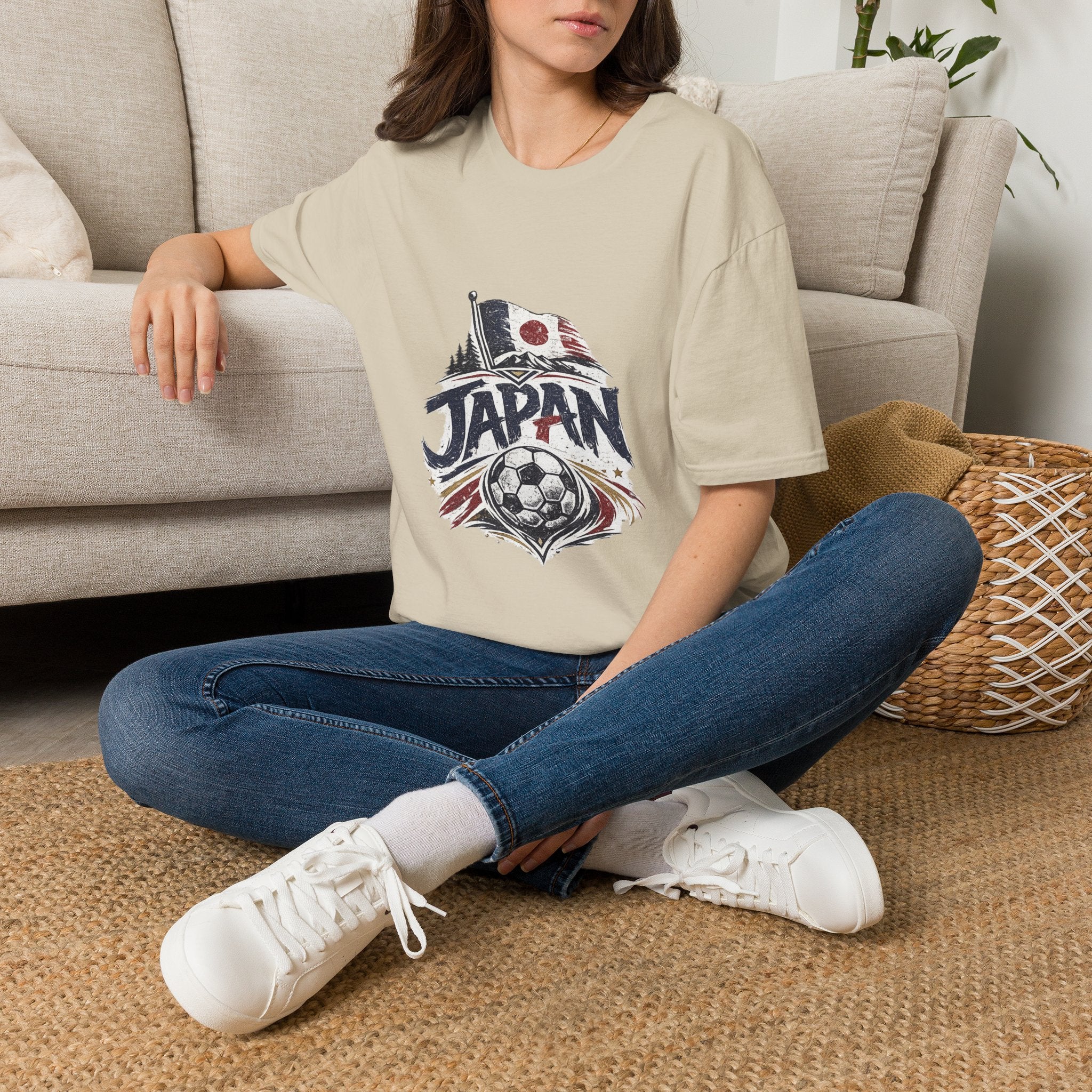 Japan Soccer T-Shirt – Vintage Flag & Crest Football Tee