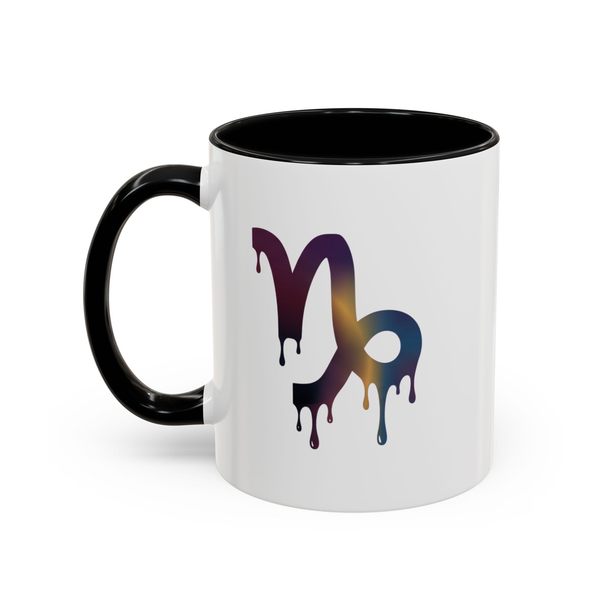 Capricorn Drip Accent Coffee Mug — Zodiac Symbol Gradient