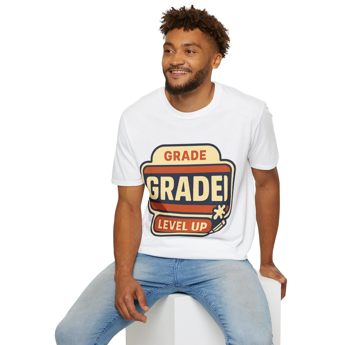 Grade Up Retro Badge T‑Shirt — "GRADE! LEVEL UP" Gamer Teacher Gift - Trending Now - August 2026