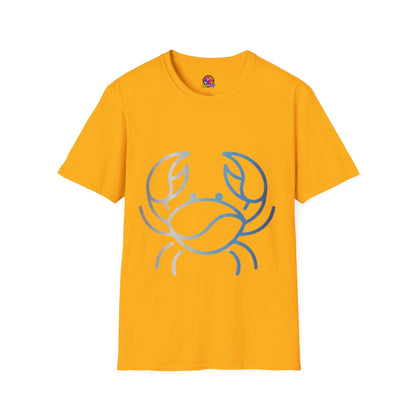 Crab Graphic T-Shirt — Coastal Blue Minimalist Beach Tee