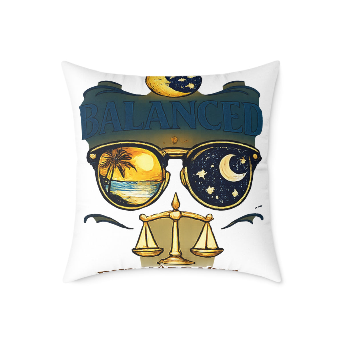 Libra Zodiac Balance But Not Basic Square Poly Canvas Pillow