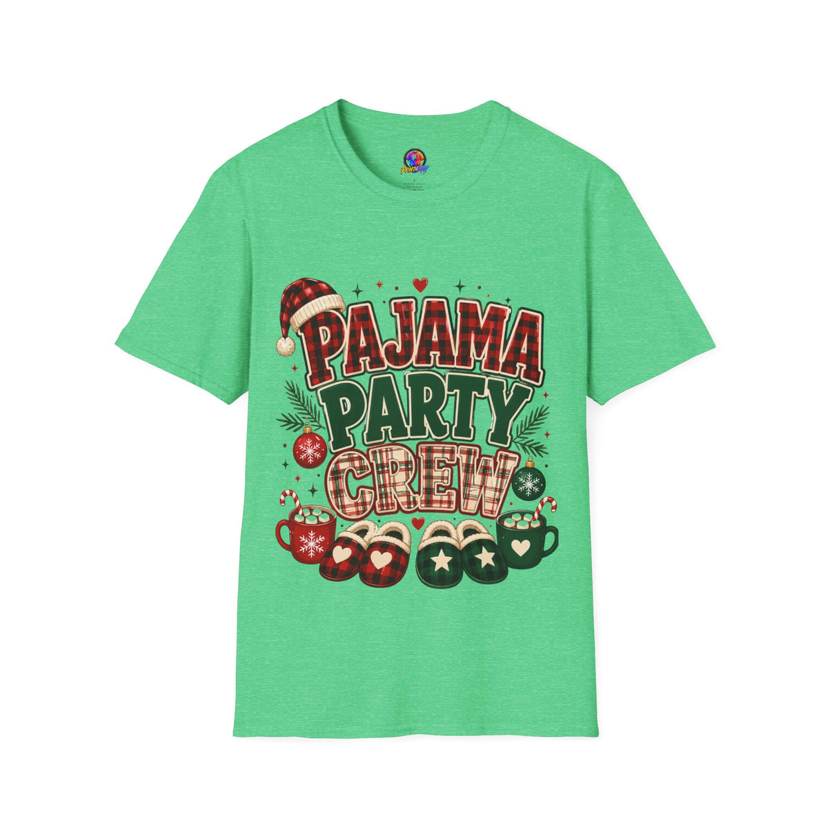 Pajama Party Crew T‑Shirt — Festive Christmas Lounge Tee