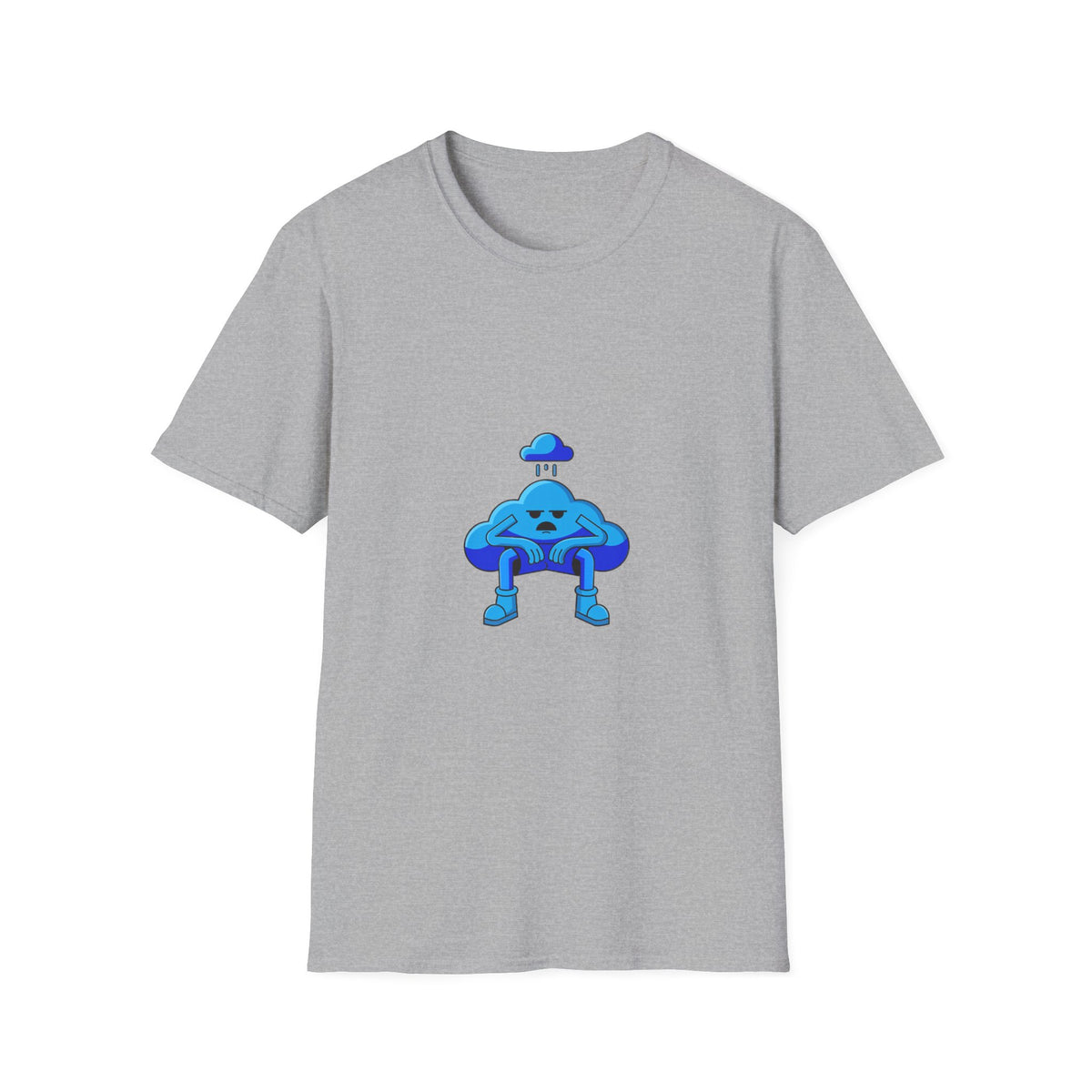Sad Cloud Graphic T-Shirt — Cute Blue Cloud Illustration Tee - Trending Now - September 2026