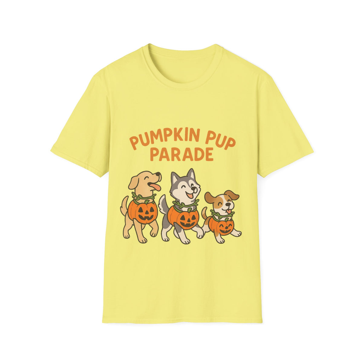 Pumpkin Pup Parade Graphic Tee, Cute Halloween Dogs Fall Season T-Shirt - Trending Now - September 2026
