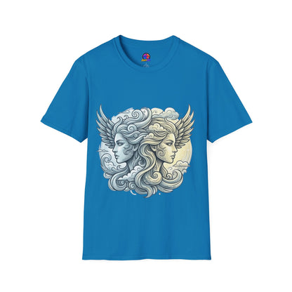 Mythic Moon & Sun Faces T-Shirt — Celestial Duality Graphic Tee